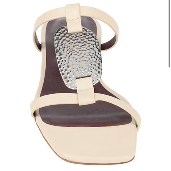 STAUD White / Cream Flat Sandals with silver hardware - Picture 2 of 10